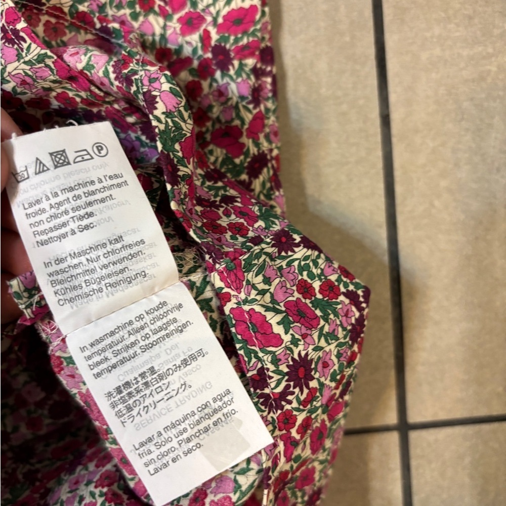 J crew Liberty fabric collab Floral Button-Up Shirt preppy size 00 - Picture 4 of 8